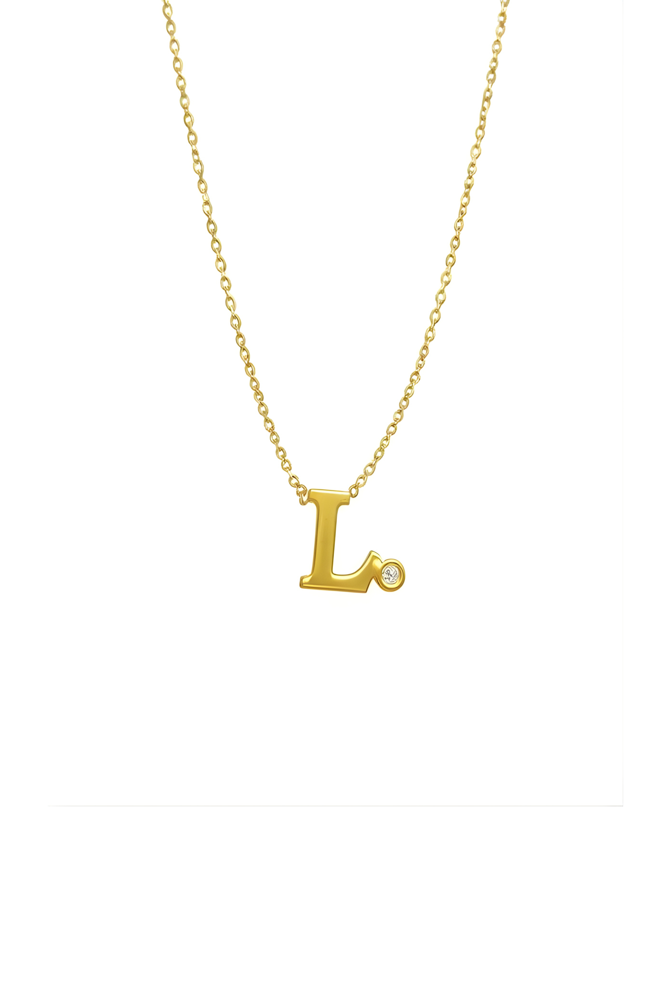 DIAMOND INITIAL - Taşlı Harf Kolye
