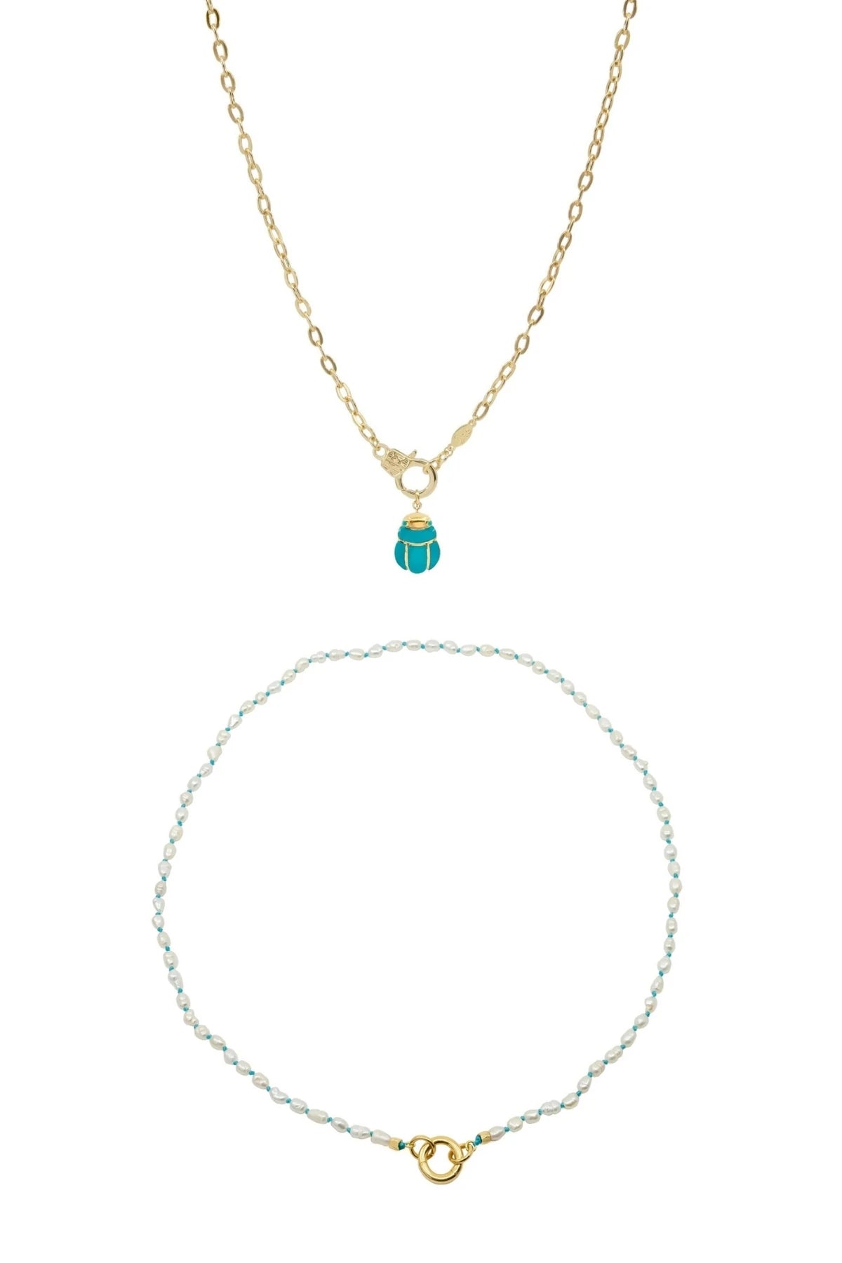 HIP BLUE -İnci Charm Kolye Kombini