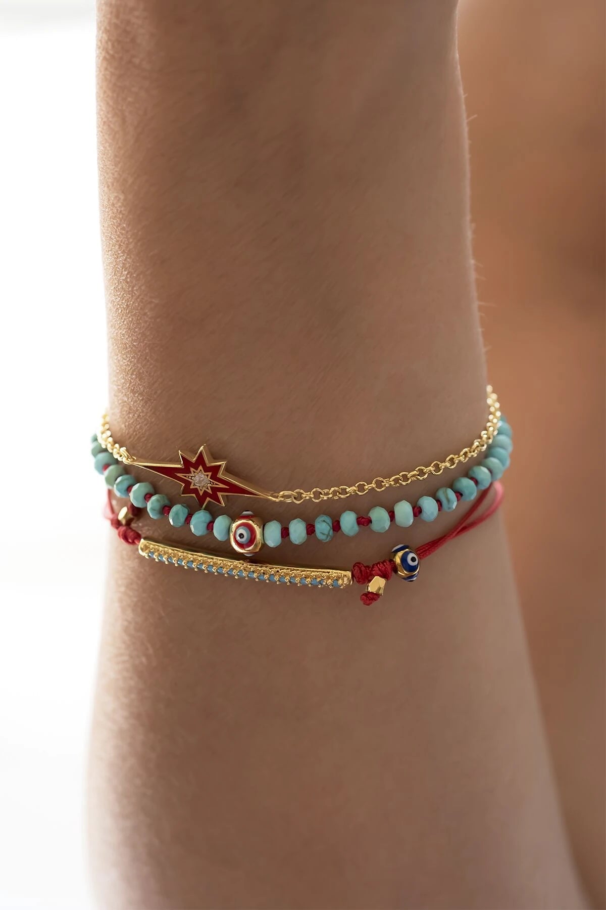 SPARKLE - RED - Yıldız Bileklik