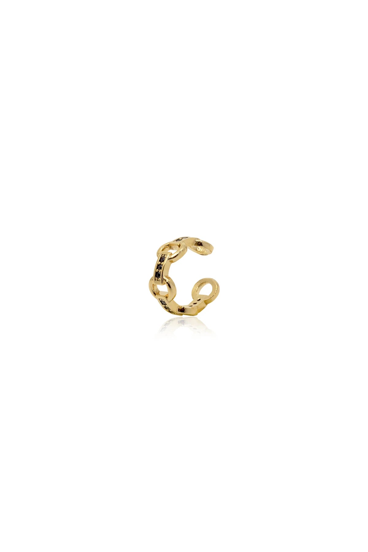 RELIE - Siyah Zirkon Earcuff