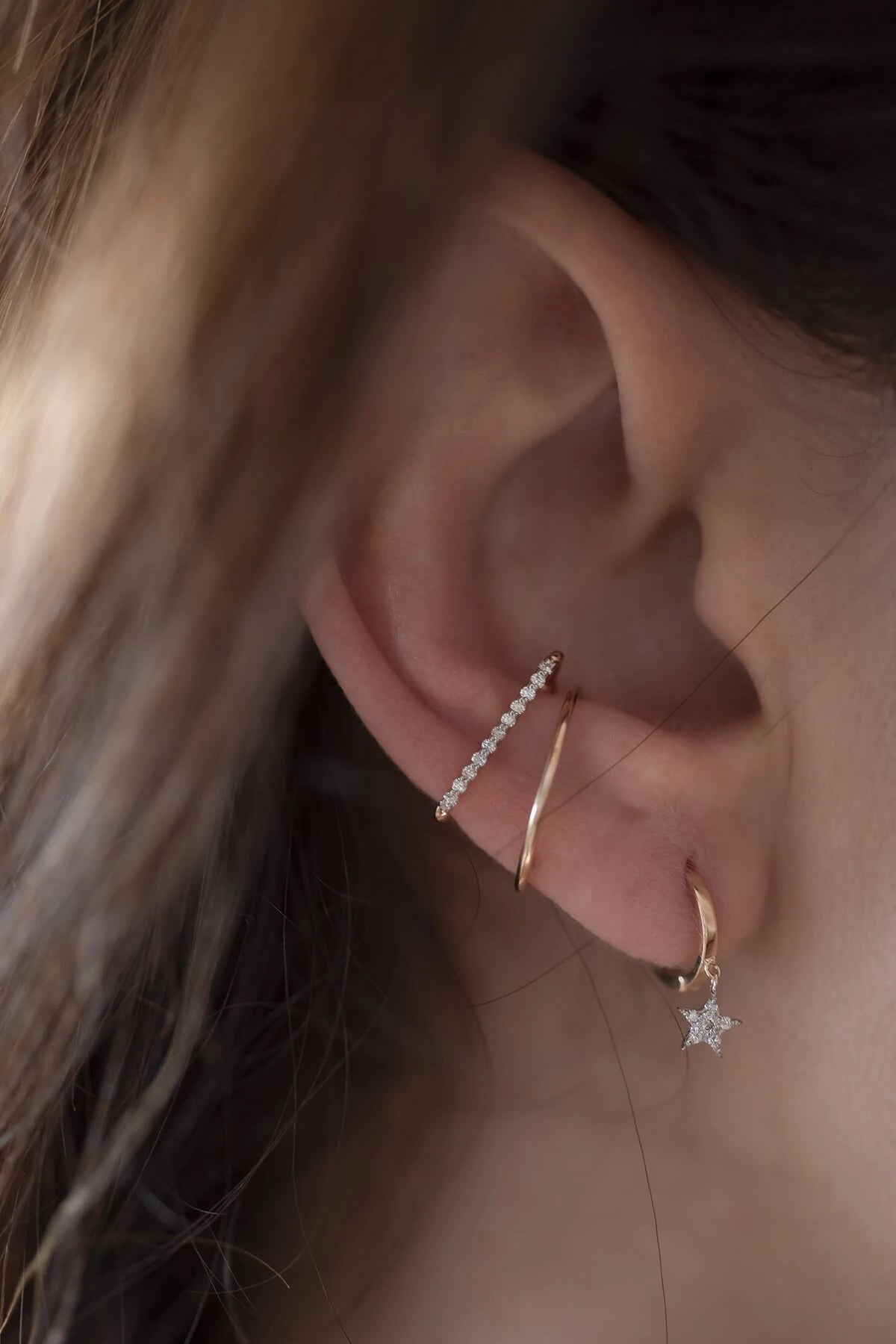 RING - 14K Altın Tek Earcuff