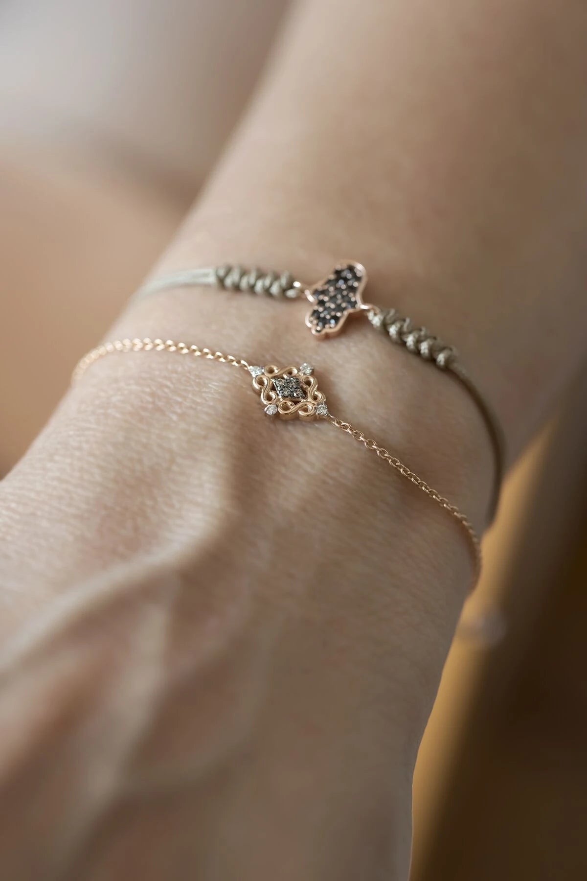 LEILA - 14K Altın Vintage Bileklik