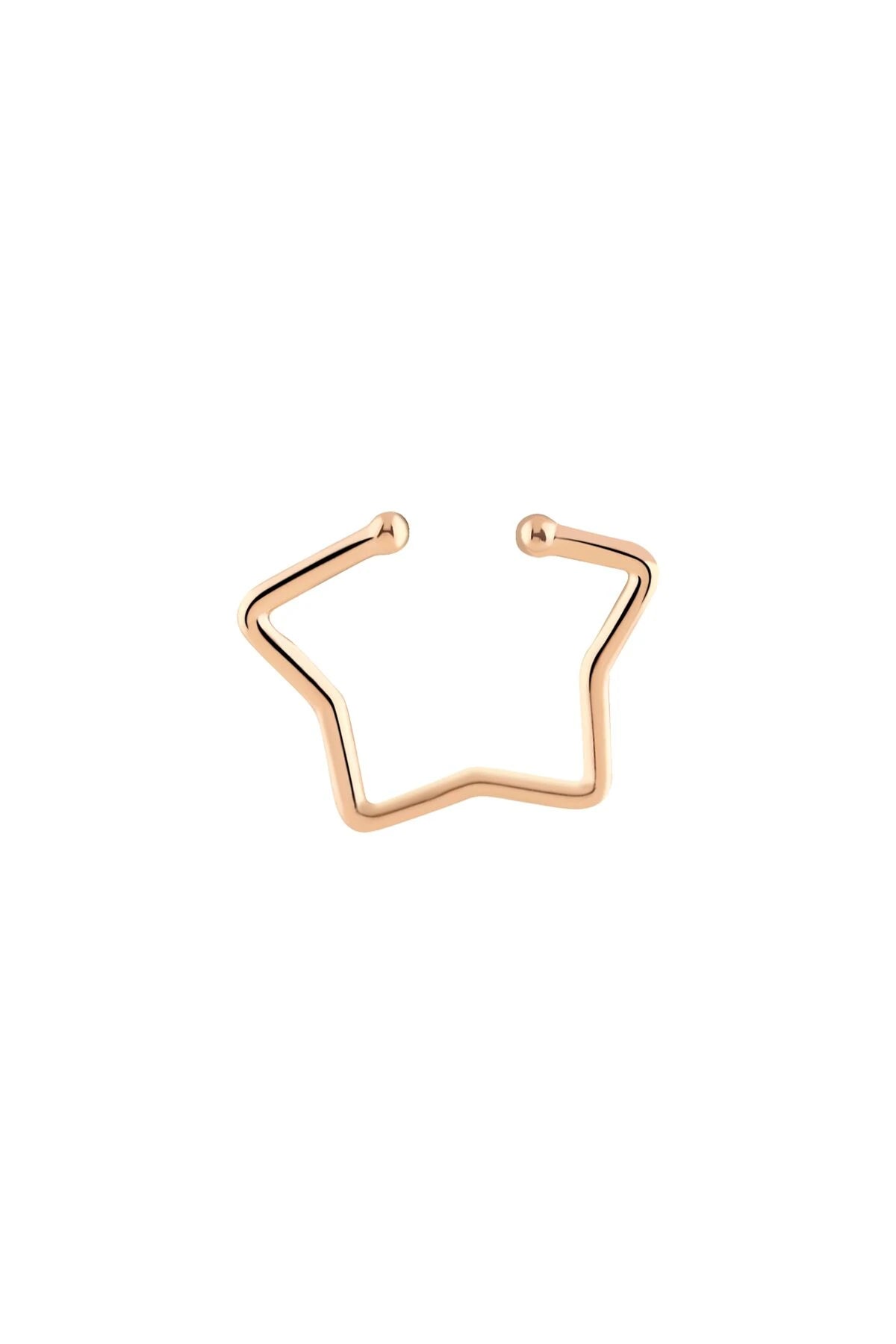 HUG THE MOON - 14K Yıldız Earcuff