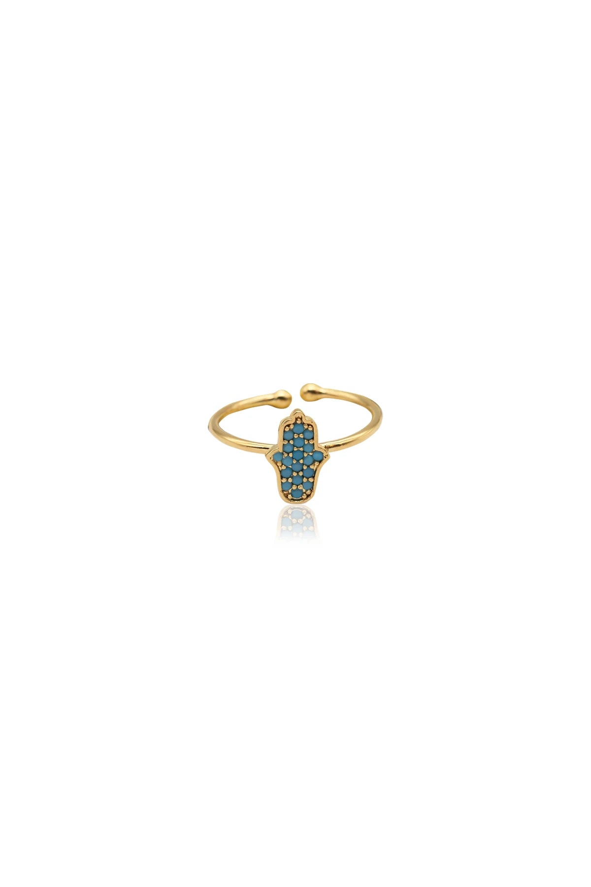 DIAMOND HAMSA - Blue - Fatma Eli Yüzük