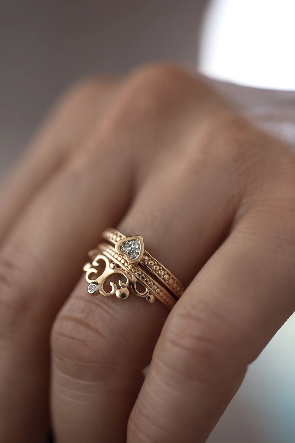 TIARA - Vintage 14K Altın Alyans