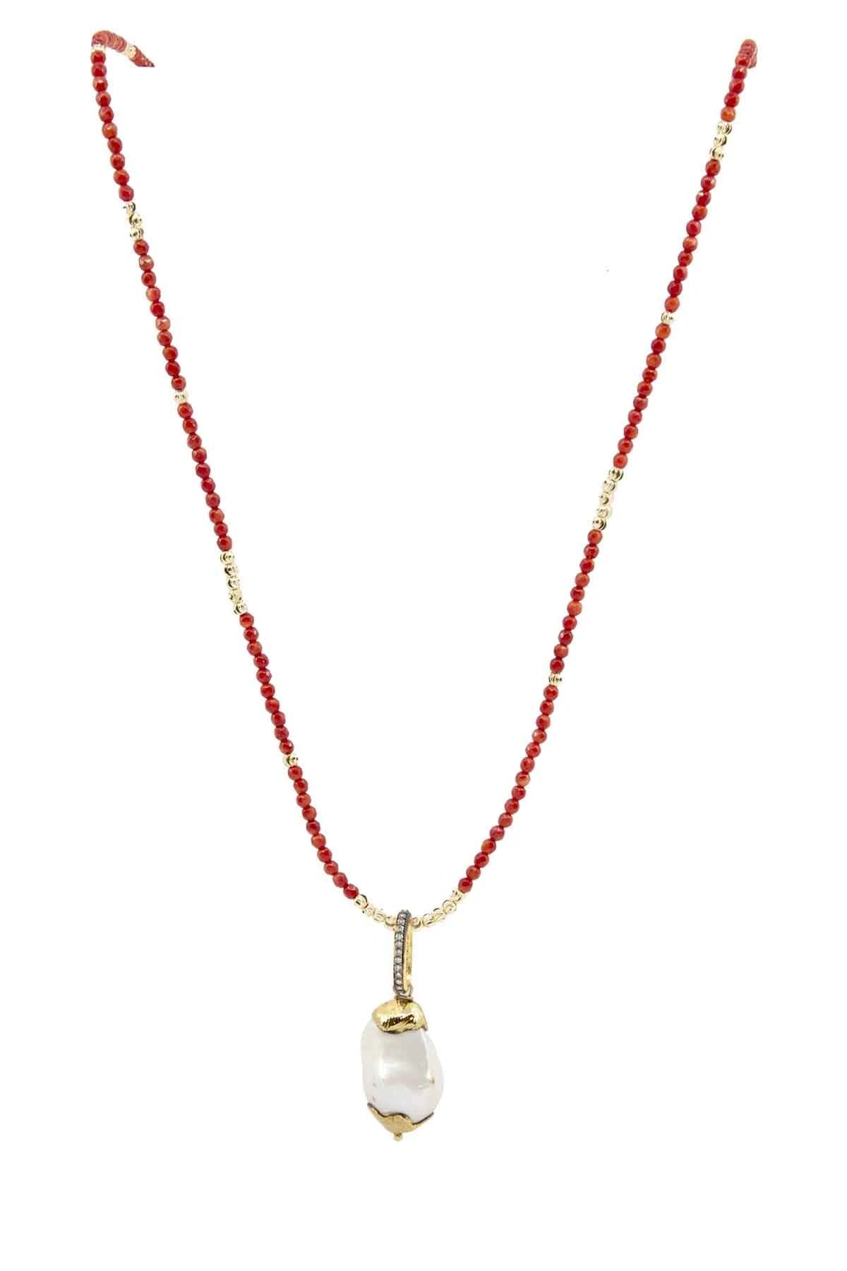 CARMINE - Mercan Barok İnci Kolye