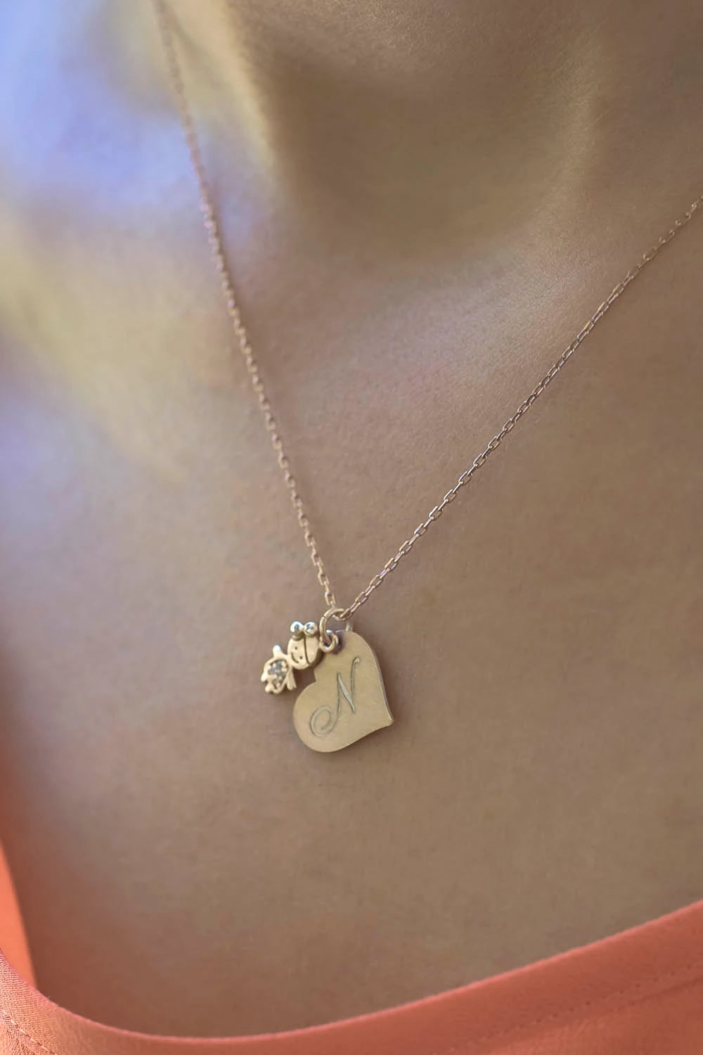 LOLA MINI HEART - Kalp Charm Kolye