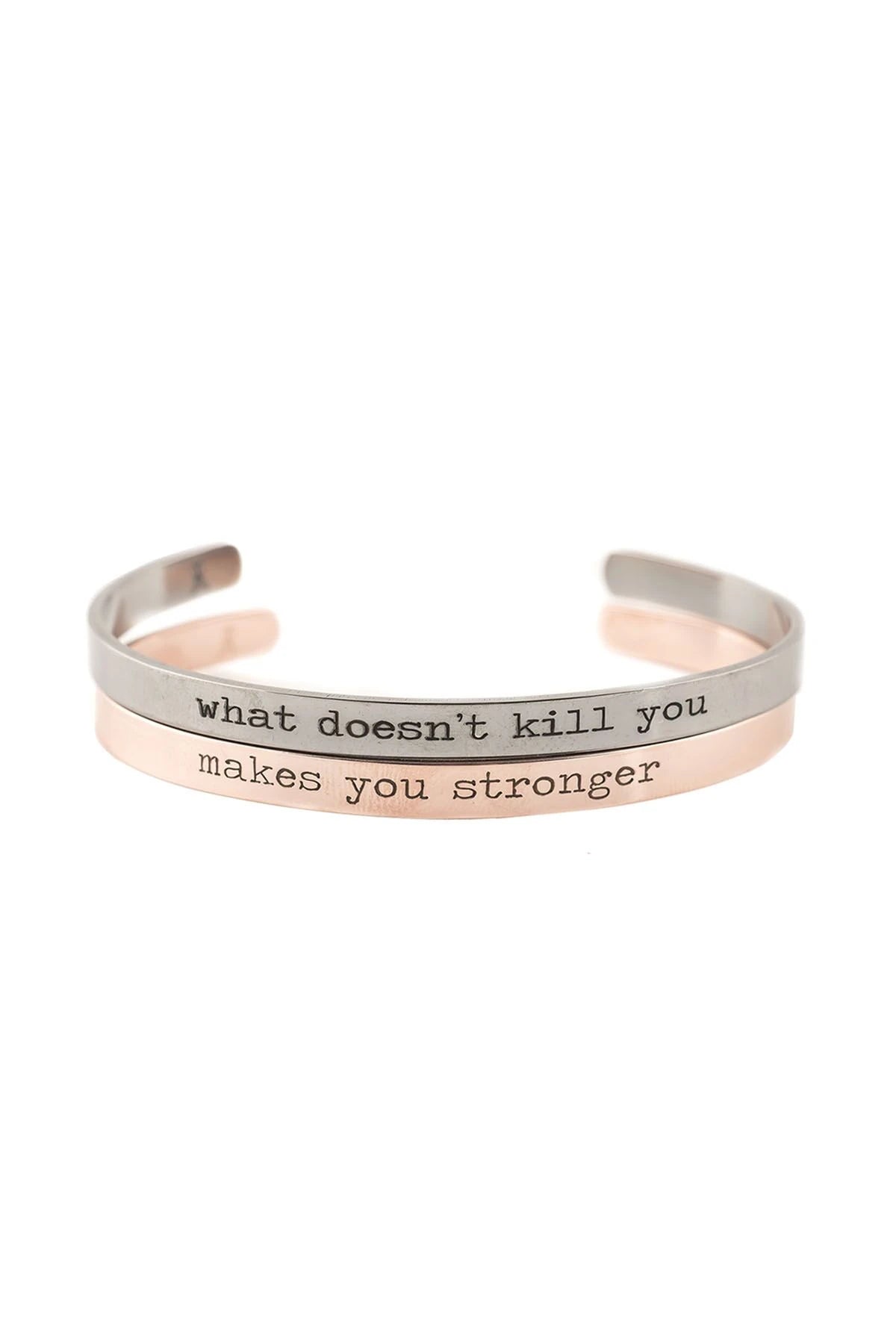 STRONGER - Yazılı Bileklik Seti
