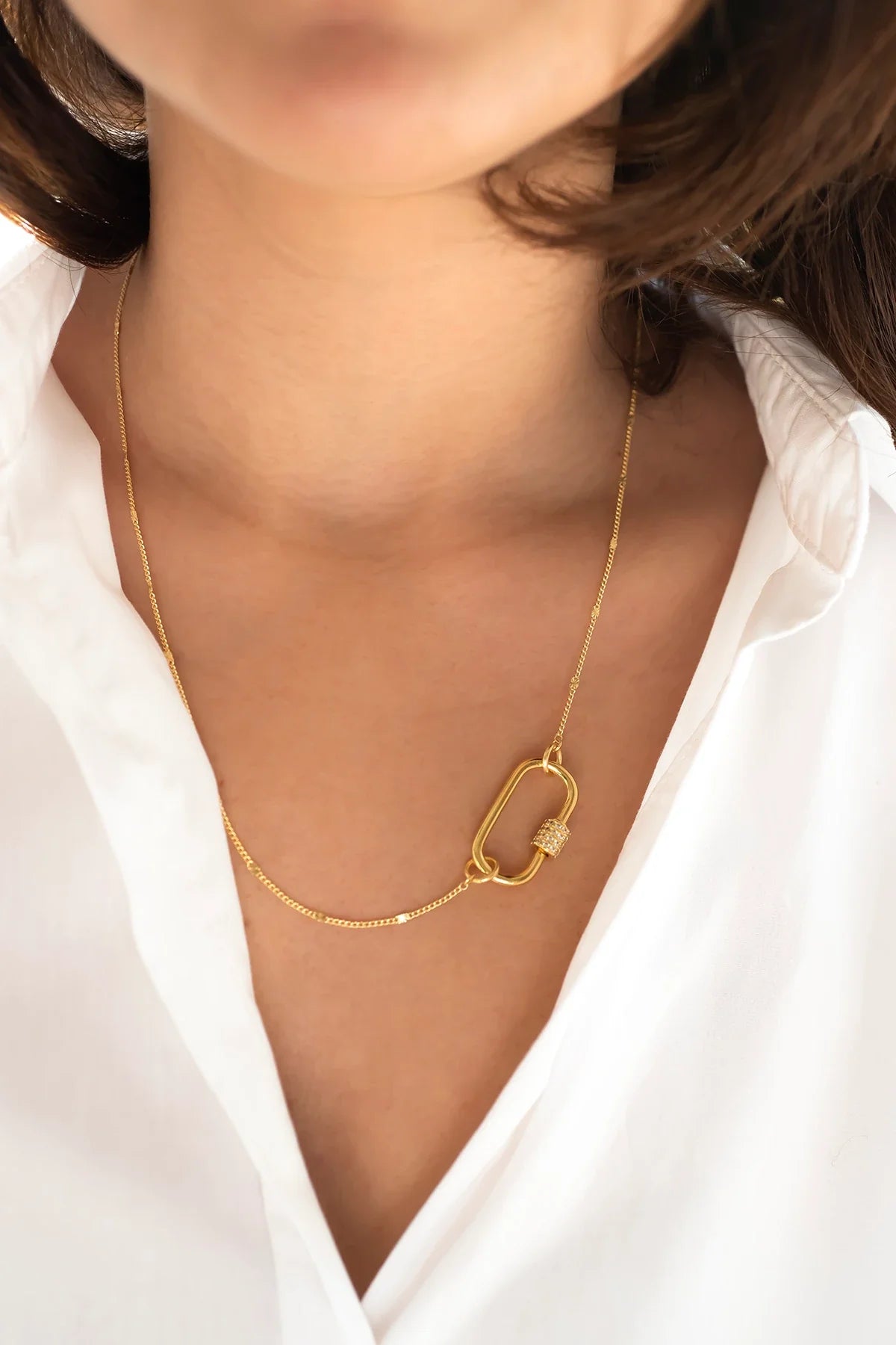 CARABINA - Curb Flat- Charm Kolyesi