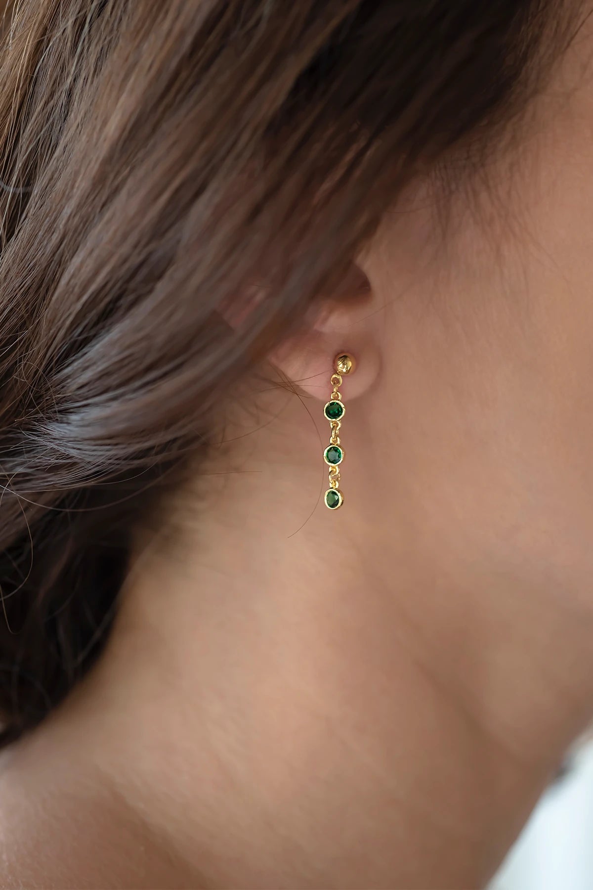 NORA - Emerald- Zirkon Küpe