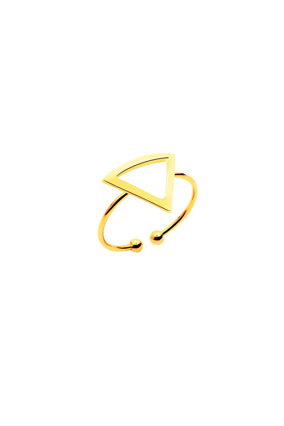 TRIANGLE GOLD - Altın Kaplama Yüzük