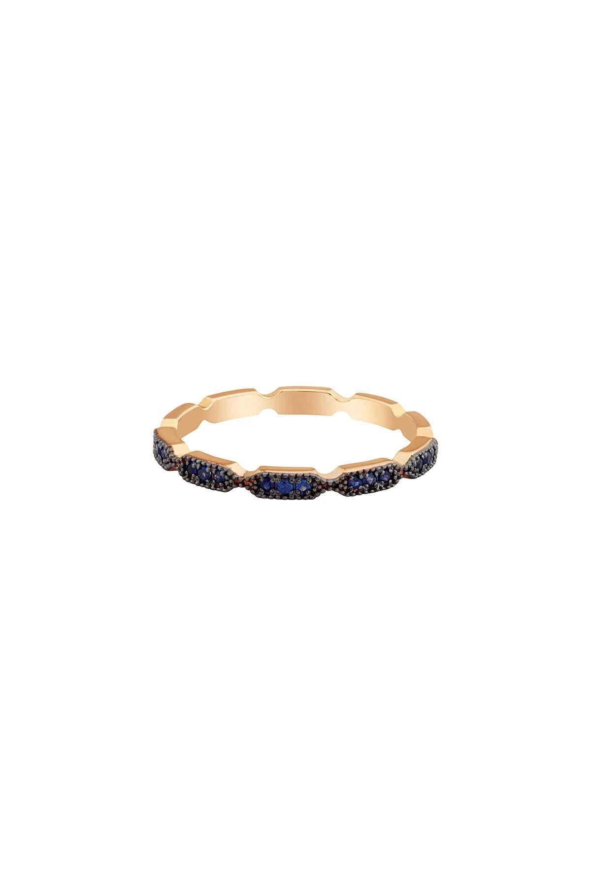 DIANA - 14K Altın Tamtur Safir Yüzük
