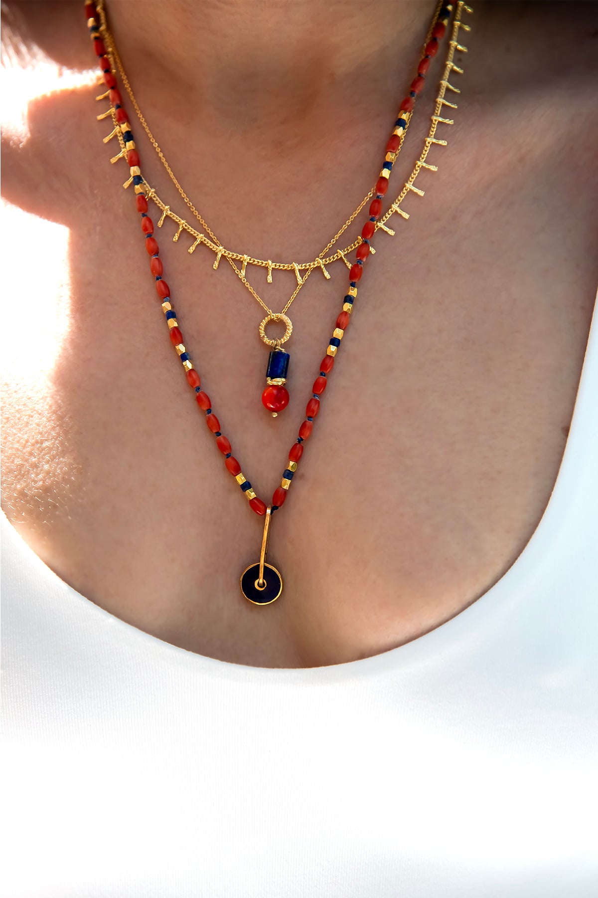 ALIZÉ - Lapis & Mercan Kolye