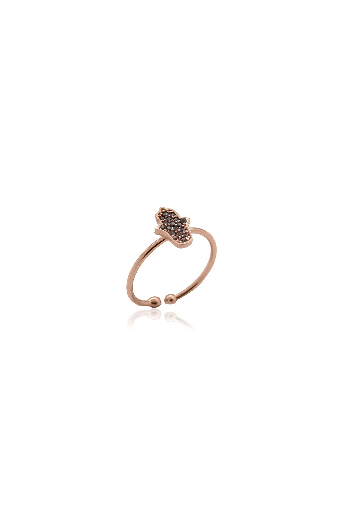 DIAMOND HAMSA - Brown - Fatma Eli Yüzük
