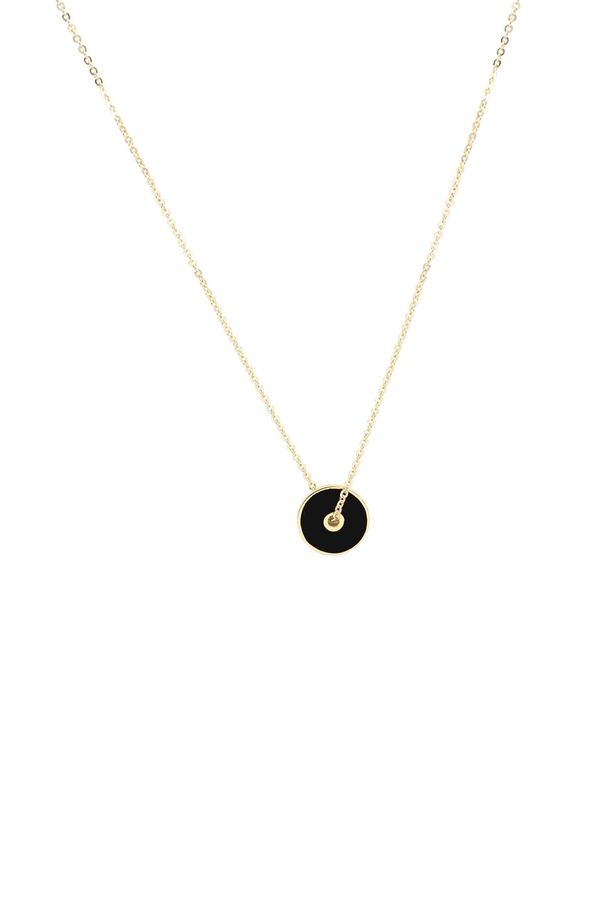 BIG BANG - Black - Siyah Mineli Kolye