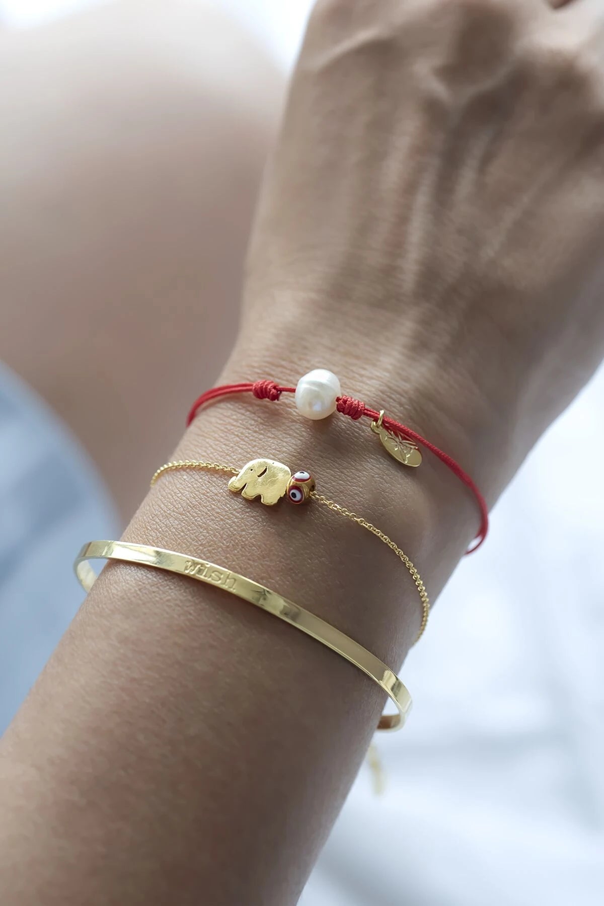 SINGLE PEARL - White - İncili İp Bileklik
