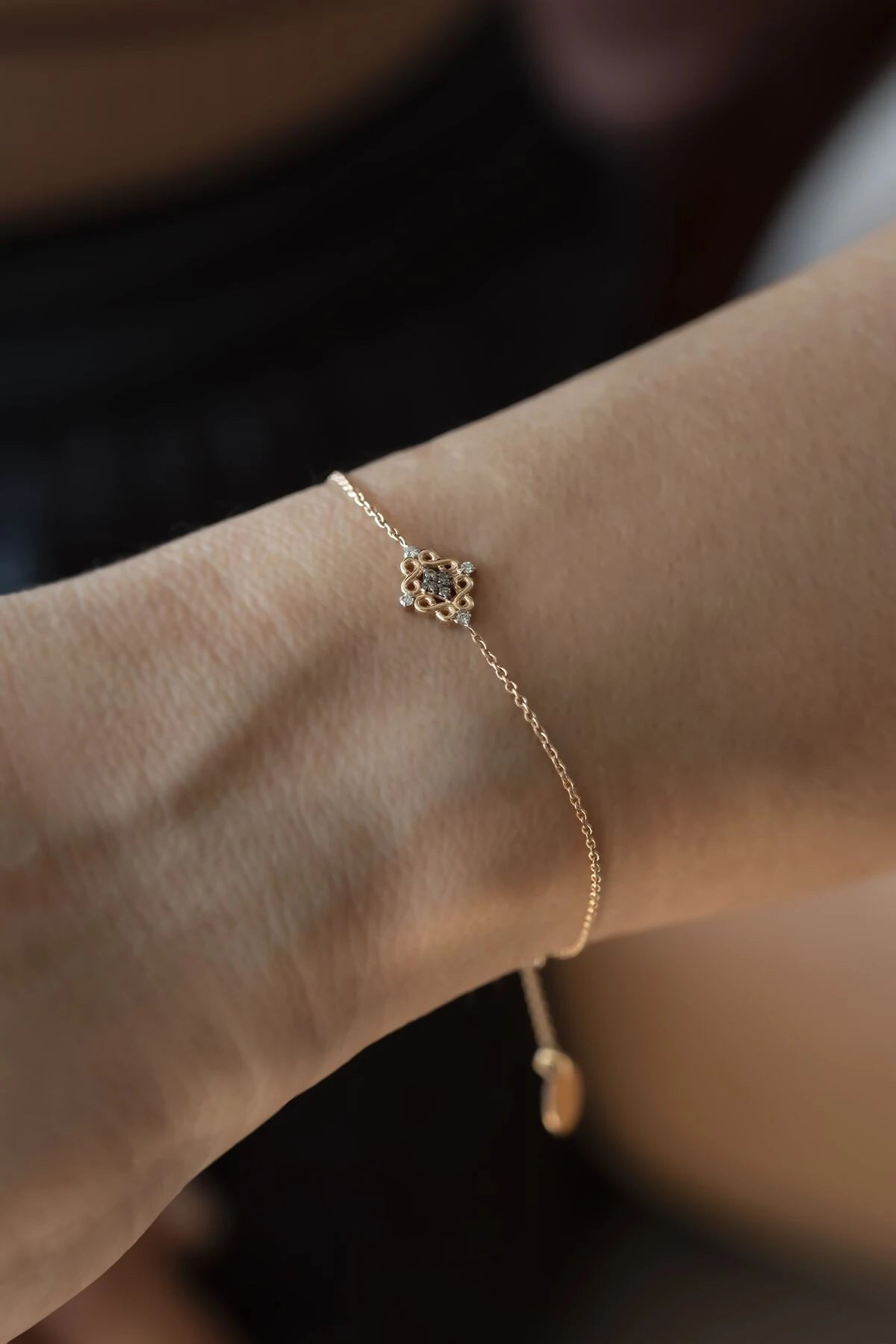 LEILA - 14K Altın Vintage Bileklik