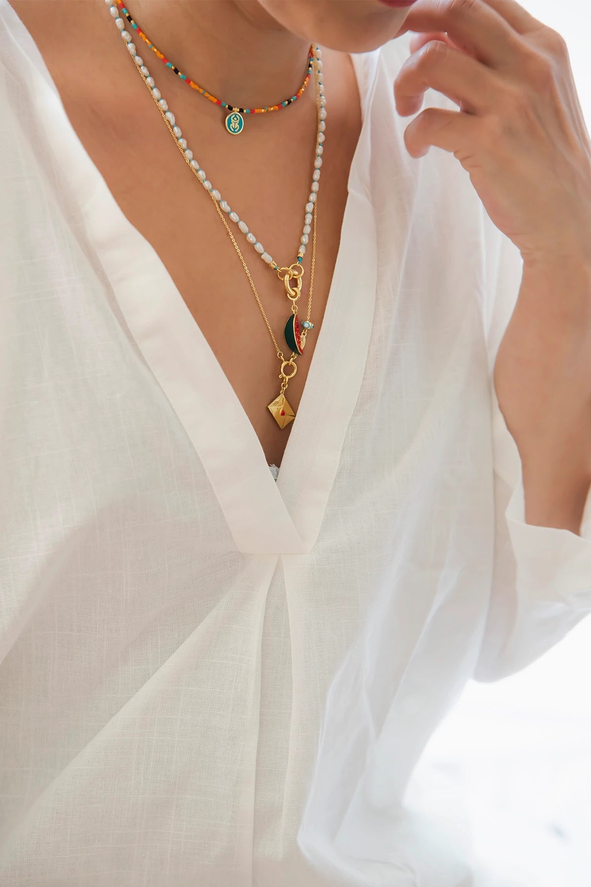 HIP BLUE - İnci Charm Kolyesi