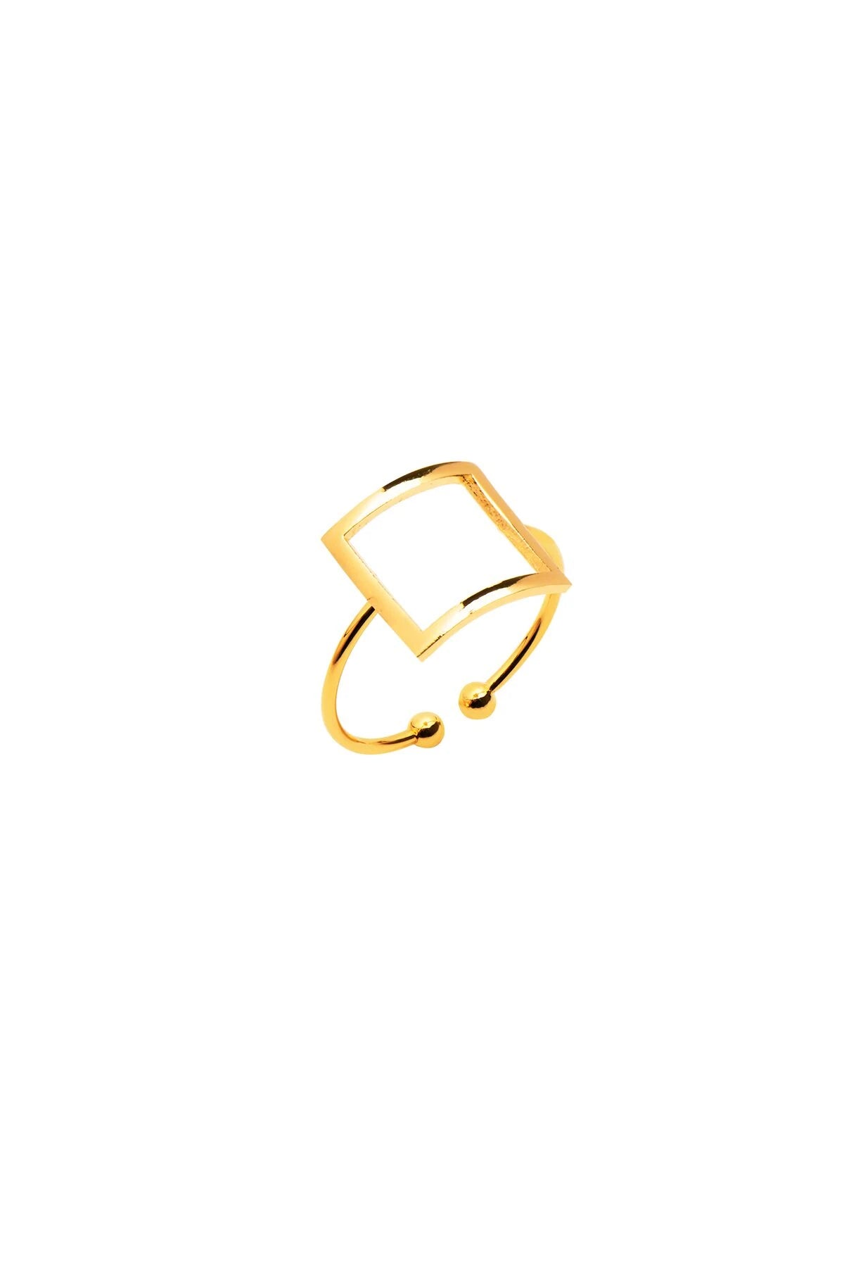 SQUARE GOLD - Altın Kaplama Yüzük