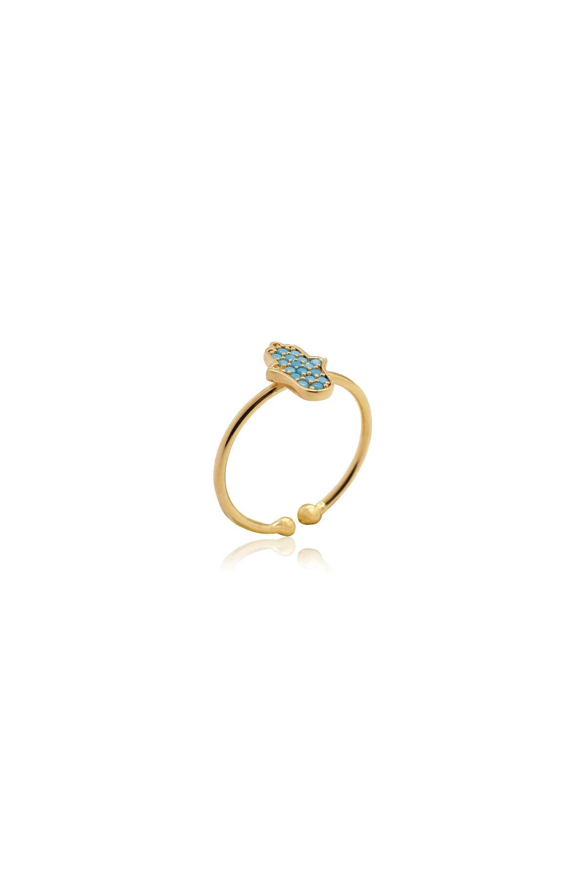 DIAMOND HAMSA - Blue - Fatma Eli Yüzük