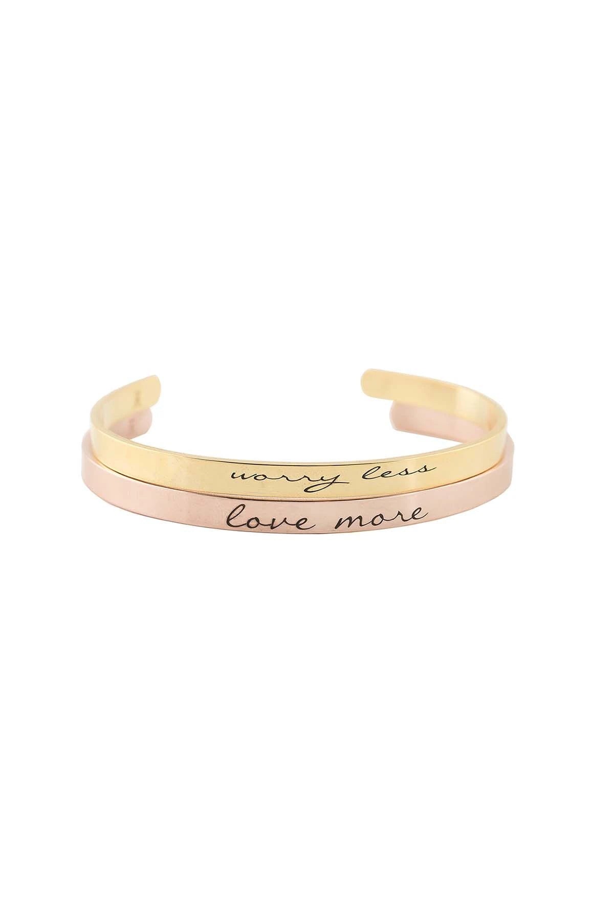 LOVE MORE - Motto Yazılı Bileklik