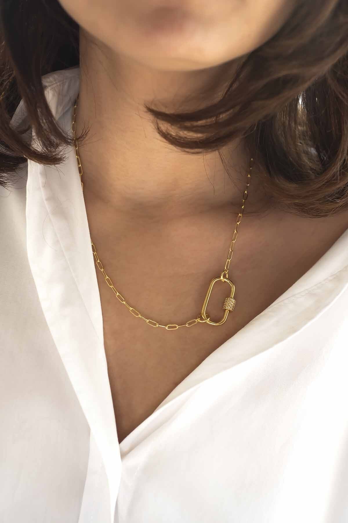 CARABINA - Ovale Link -  Charm Kolyesi